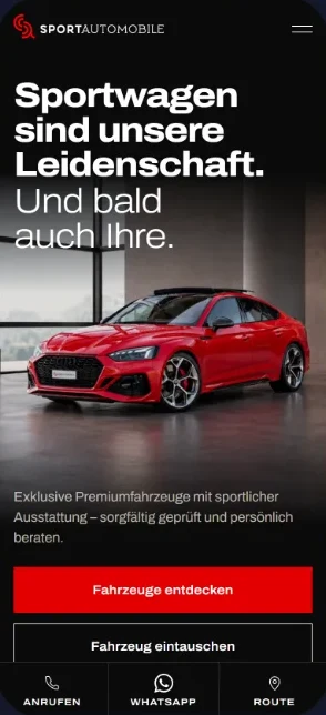 Website von Sport Automobile auf dem Handy